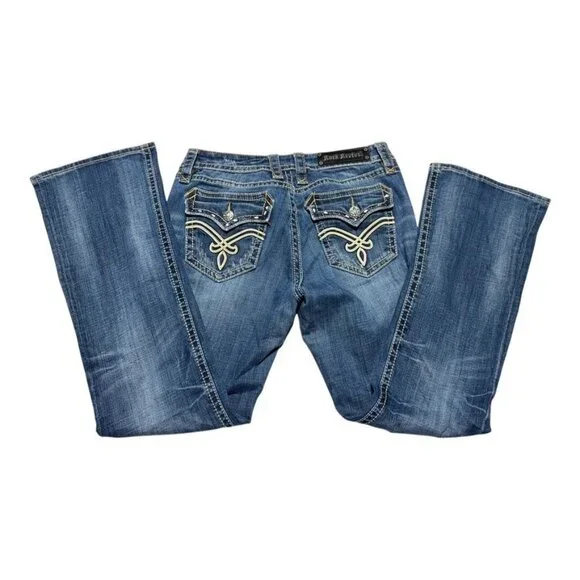 Rock Revival Cole Bootcut Jeans Blue Waist 29 - Picture 2 of 10